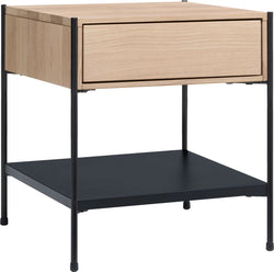 MALA Nachttisch - Eiche weiss / B: 40.0 cm x T: 40.0 cm x H: 43.0 cm
