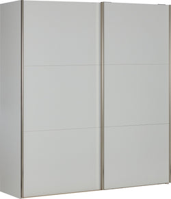 MODUL Schwebetürenschrank - Hellgrau / B: 202.0 cm x T: 65.0 cm x H: 220.0 cm