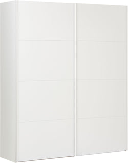 MODUL Schwebetürenschrank - Weiss / B: 202.0 cm x T: 65.0 cm x H: 236.0 cm