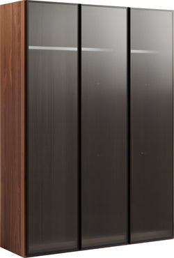 MODUL PLUS Drehtürenschrank - Nussbaum furniert / B: 153.0 cm x T: 59.0 cm x H: 220.0 cm