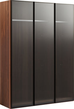 Armoire à portes battantes MODUL PLUS - Marron foncé / L : 153,0 cm x P : 59,0 cm x H : 220,0 cm