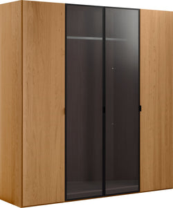 Armoire à portes battantes MODUL PLUS - Marron clair / L : 203,0 cm x P : 59,0 cm x H : 220,0 cm