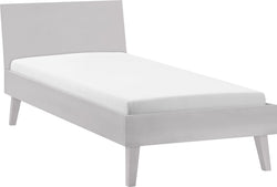 CARA Bett - Hellgrau / B: 90.0 cm x T: 200.0 cm