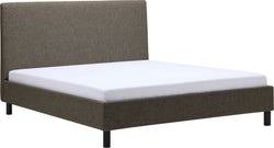 Lit rembourré CELINE - Anthracite / L : 180,0 cm x P : 200,0 cm