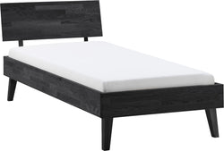 CARA Bett - Buche schwarz / B: 90.0 cm x T: 200.0 cm