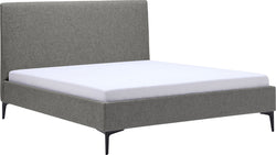 CELINE Letti imbottiti - Grigio scuro / L: 180.0 cm x P: 200.0 cm