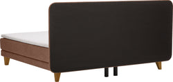 Lit à sommier tapissier bico GOODNIGHT - Cognac / L : 180,0 cm x P : 200,0 cm