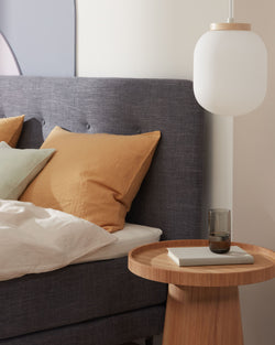 Lit à sommier tapissier bico GOODNIGHT - Gris fumé / L : 180,0 cm x P : 200,0 cm