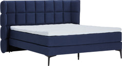 LUNE Lit Boxspring - bleu foncé / L: 160.0 cm x P: 200.0 cm