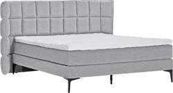 LUNE Boxspringbett - Hellgrau / B: 160.0 cm x T: 200.0 cm