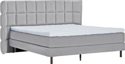 LUNE Boxspringbett - Hellgrau / B: 160.0 cm x T: 200.0 cm