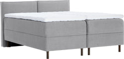 LUNE Boxspringbett - Hellgrau / B: 180.0 cm x T: 200.0 cm