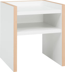 FRANCA Table de chevet - Blanc / L: 40.0 cm x P: 39.0 cm x H: 46.0 cm