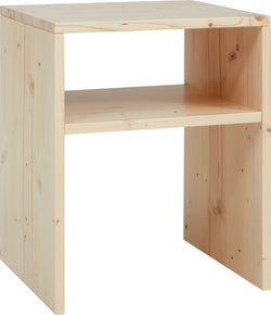 NATURA Table de chevet - épicéa / L: 40.0 cm x P: 35.0 cm x H: 48.0 cm