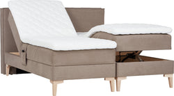 LUNE Lit Boxspring - Beige / L: 160.0 cm x P: 200.0 cm