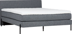 LUNE Lit Boxspring - Bleu / L: 160.0 cm x P: 200.0 cm