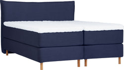 LUNE Lit Boxspring - bleu foncé / L: 160.0 cm x P: 200.0 cm