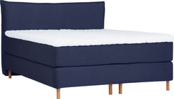LUNE Boxspringbett - Dunkelblau / B: 160.0 cm x T: 200.0 cm