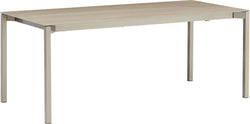 MALO Garten-Ausziehtisch - polarsilber / Travertino / B: 190.0 - 250.0 cm x T: 90.0 cm x H: 75.0 cm