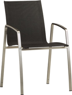 MALO Chaise - acier inoxydable / L: 54.0 cm x P: 53.0 cm x H: 87.0 cm