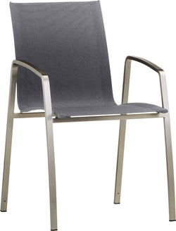 MALO Chaise - acier inoxydable / L: 54.0 cm x P: 53.0 cm x H: 87.0 cm