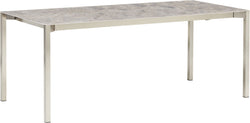 MALO Garten-Ausziehtisch - Edelstahl / Ceppo / B: 190.0 - 250.0 cm x T: 90.0 cm x H: 75.0 cm