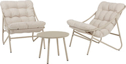 LA MADDALENA Lounge-Set (2chairs 1table) - Sable corail / P: 65.0 cm x L: 85.0 cm x H: 40.0 cm