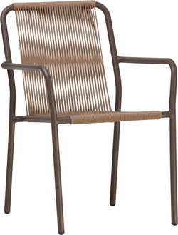 YLENIA Armlehnstuhl - schokolade / B: 62cm x T: 56cm x H: 83cm