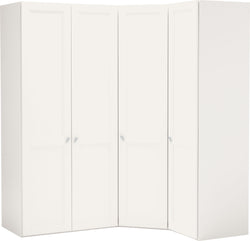 Armoire d'angle MODUL - Crème / L : 197,0 cm x P : 146,0 cm x H : 220,0 cm