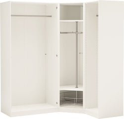 MODUL Armoire d'angle - Creme / L: 197.0 cm x P: 146.0 cm x H: 220.0 cm