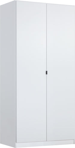 LEON Drehtürenschrank - Weiss / B: 91.0 cm x T: 54.0 cm x H: 197.0 cm