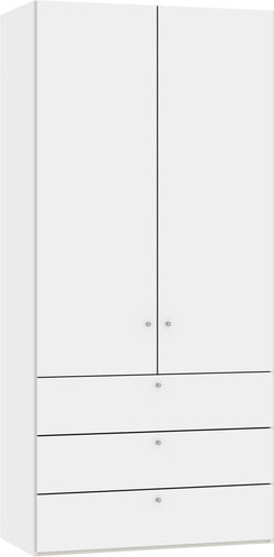 MODUL Armadio combinato - bianco / L: 103.0 cm x P: 59.0 cm x A: 220.0 cm