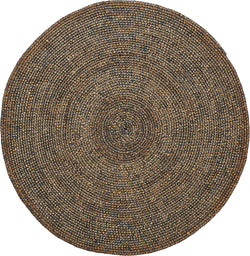 MIKALE Teppich_D180,blau - blau / D: 180.0 cm