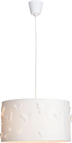 LUANA Hängeleuchte - Weiss / B: 40.0 cm x T: 40.0 cm x H: 23.0 cm