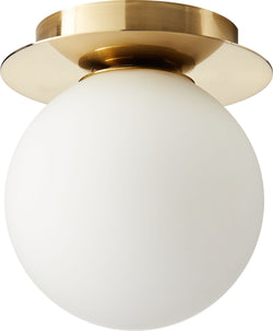 NALA Wand- / Deckenleuchte - Goldfarbig / B: 16.0 cm x T: 16.0 cm x H: 18.0 cm