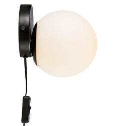 LE_LILLY Wandleuchte schwarz - Schwarz, Weiss / H: 17.0 cm x D: 13.0 cm