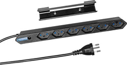 Multipresa IQ - nera / 6 prese tipo 13, 1,5 m