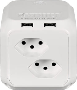 Prese multiple CUBE - Bianco / 6x tipo 13, 2x USB-A12