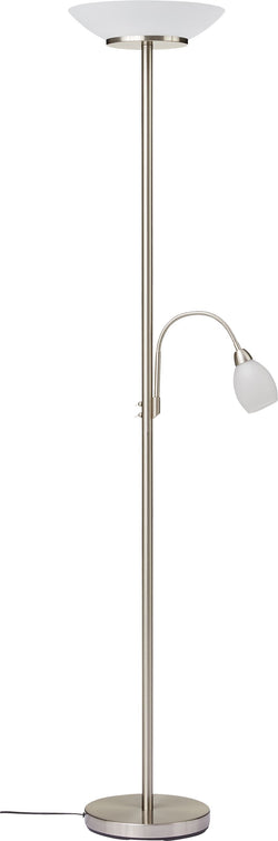 GERRY Lampadaire - Couleur argentée / L: 34.0 cm x P: 25.0 cm x H: 180.0 cm