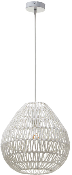 ORAZIO Hängeleuchte - Weiss / B: 33.0 cm x T: 33.0 cm x H: 135.0 cm