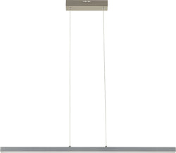 BAIDA Hängeleuchte - Silberfarbig / B: 96.0 cm x T: 3.5 cm x H: 150.0 cm