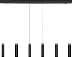 SORIA Lampe à suspension - Noir / L: 108.0 cm x P: 4.0 cm x H: 150.0 cm