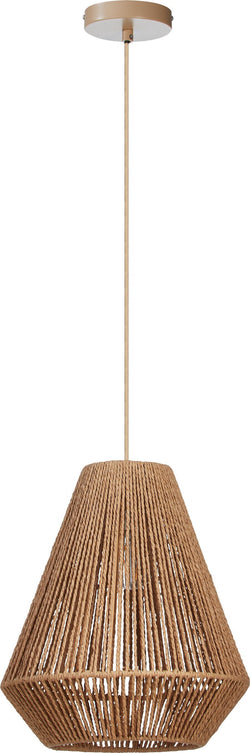 SARINA Hängeleuchte - Braun / B: 35.0 cm x T: 35.0 cm x H: 45.0 cm