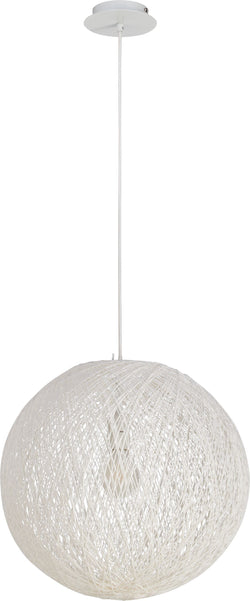 SAVANAH Hängeleuchte 40cm - Weiss / H: 135.0 cm x D: 40.0 cm