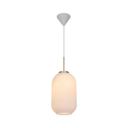 Nordlux MILFORD Lampe à suspension - Couleur or, blanc / H : 33,5 cm x P : 20,0 cm