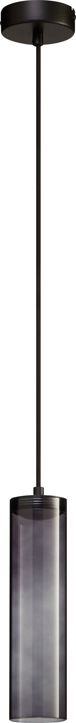 JANA Lampada a sospensione - Grigio fumo / L: 7.5 cm x P: 7.5 cm x A: 28.0 cm