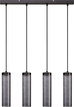 JANA Lampe à suspension - Gris fumé / L: 65.0 cm x P: 7.5 cm x H: 28.0 cm