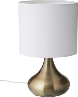 ORIANA Lampe de table - Bronze, Blanc / L: 20.0 cm x P: 11.5 cm x H: 31.0 cm
