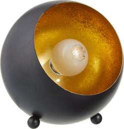 BILLY Lampada da tavolo - nero, color oro / P: 15.0 cm x L: 14.0 cm x A: 16.0 cm