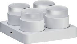 AVERY Bougies chauffe-plat LED - Blanc / L: 12.0 cm x P: 12.0 cm